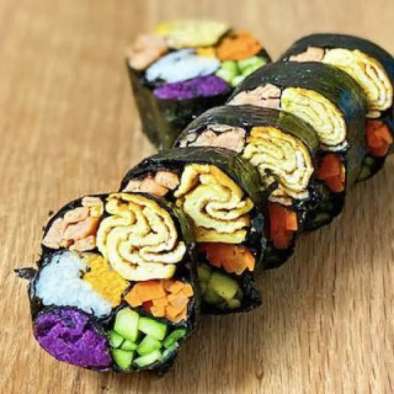Japanese 6-color Rainbow Sushi Roll