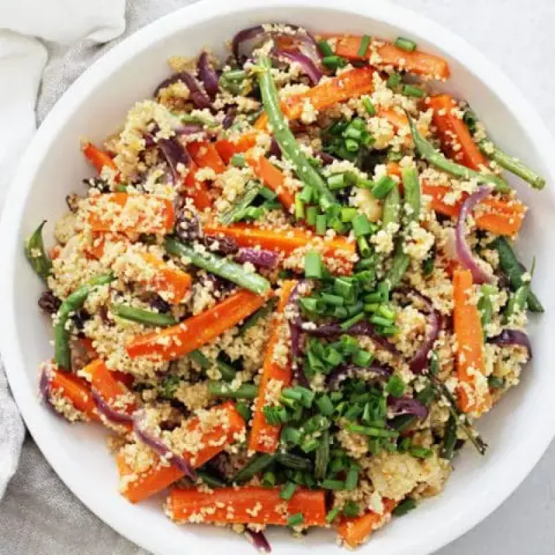 Vegan Couscous Salad with Roasted Vegetables