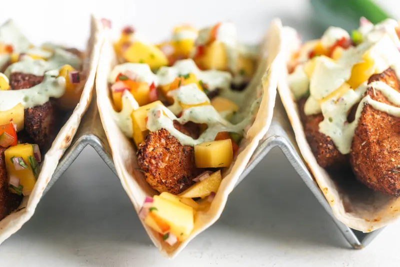 Air Fryer Fish Tacos with Blackened Cod