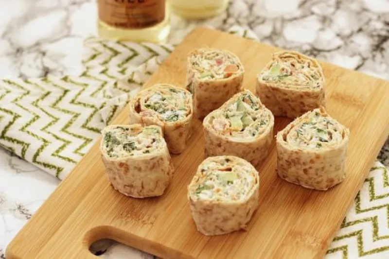 Tabouli Cucumber Pinwheel Bites
