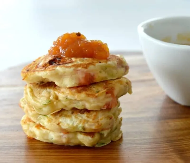 Ham, Cheese and Zucchini Pikelets