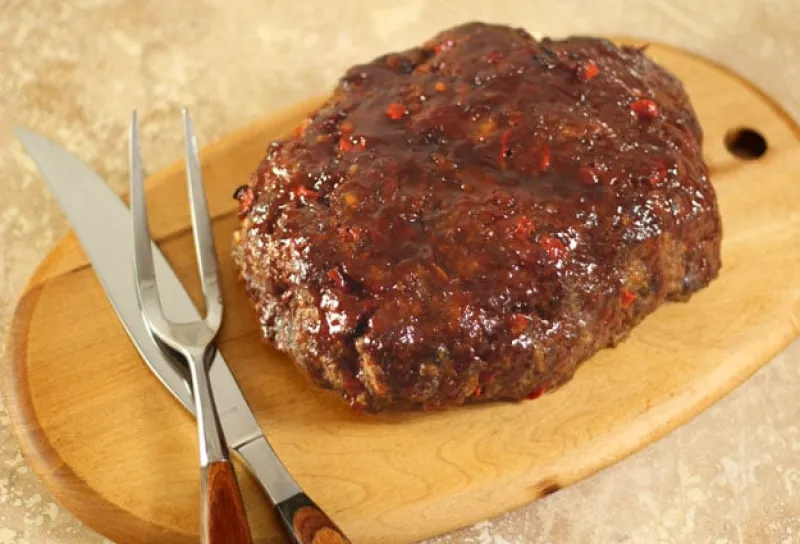 Meatloaf with Bacon and Mae Ploy Sweet Chilli Sauce
