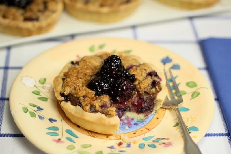 Blueberry and Blackberry Serrano Tartlettes