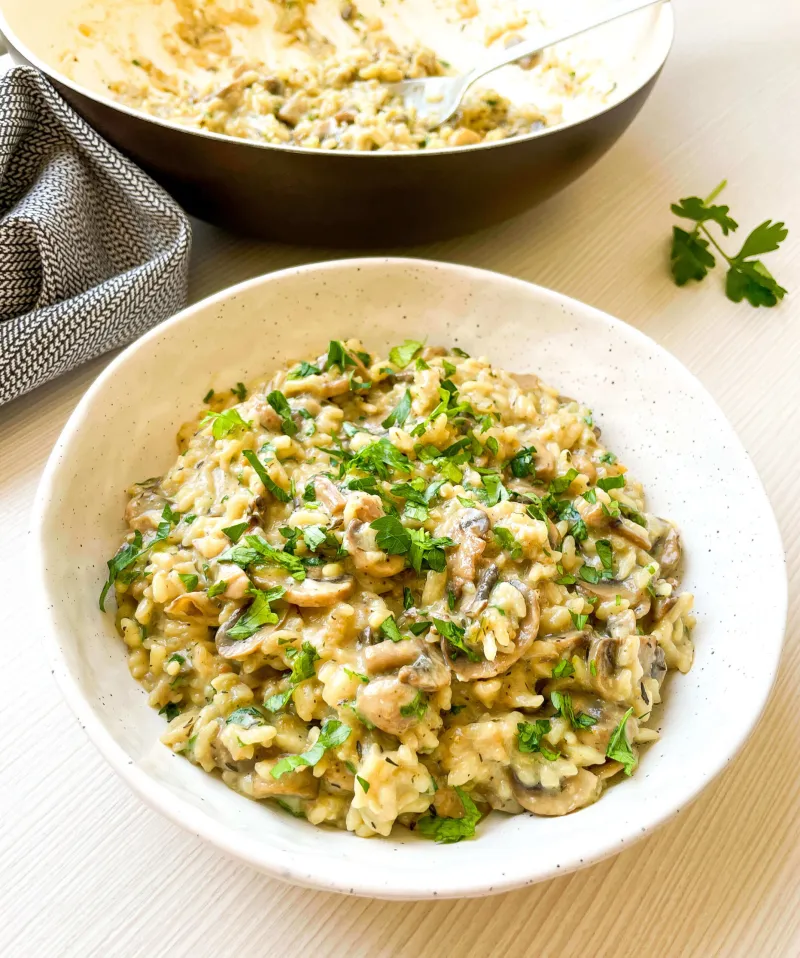 Creamy One Pot Mushroom and Herb Rice