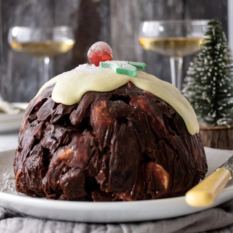 Rocky Road Christmas Pudding