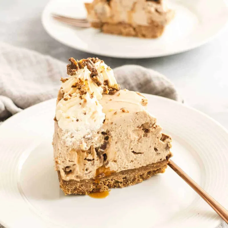 No Bake Crunchie Cheesecake