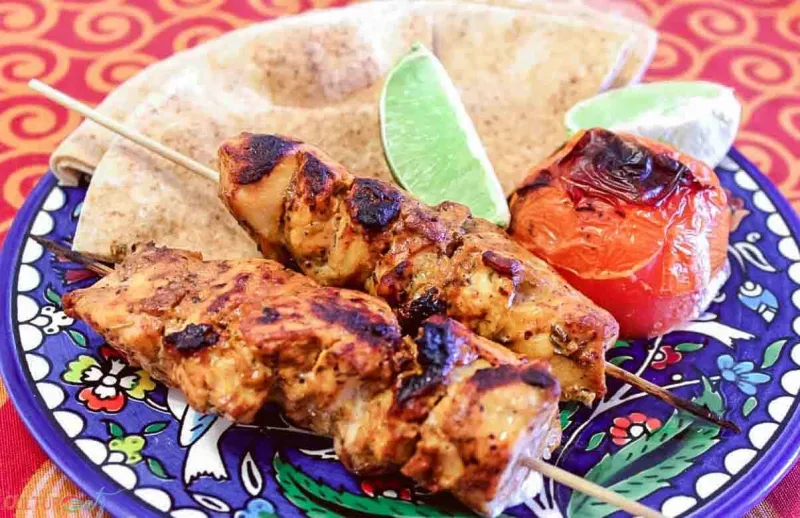Lebanese Shish Tawook - Grilled Chicken Skewers
