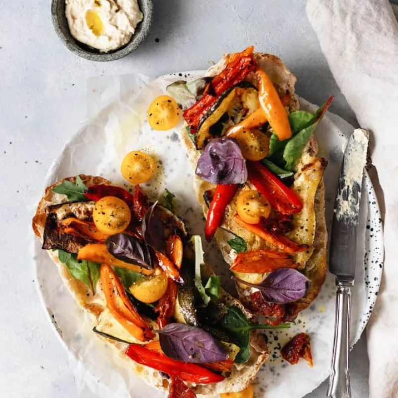 Summer Roasted Vegetable Toasted Sandwich