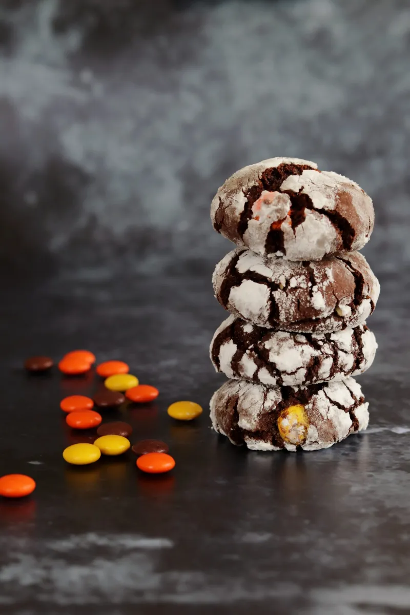 Peanut Butter Chocolate Crinkle Cookies