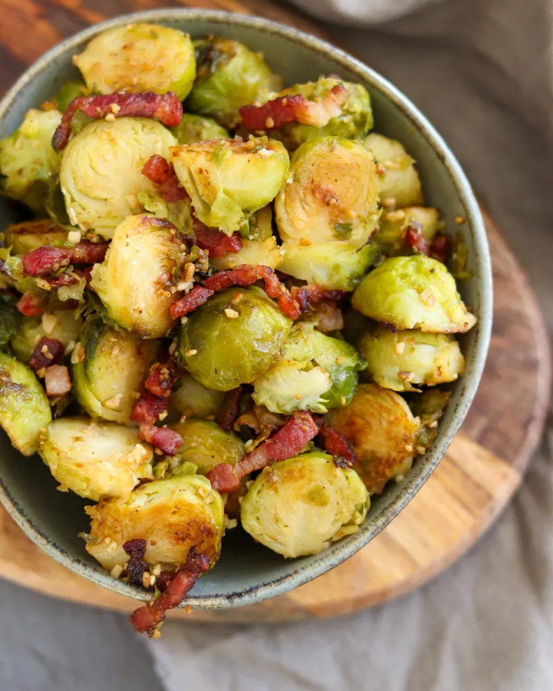 Brussels Sprouts with Bacon & Garlic