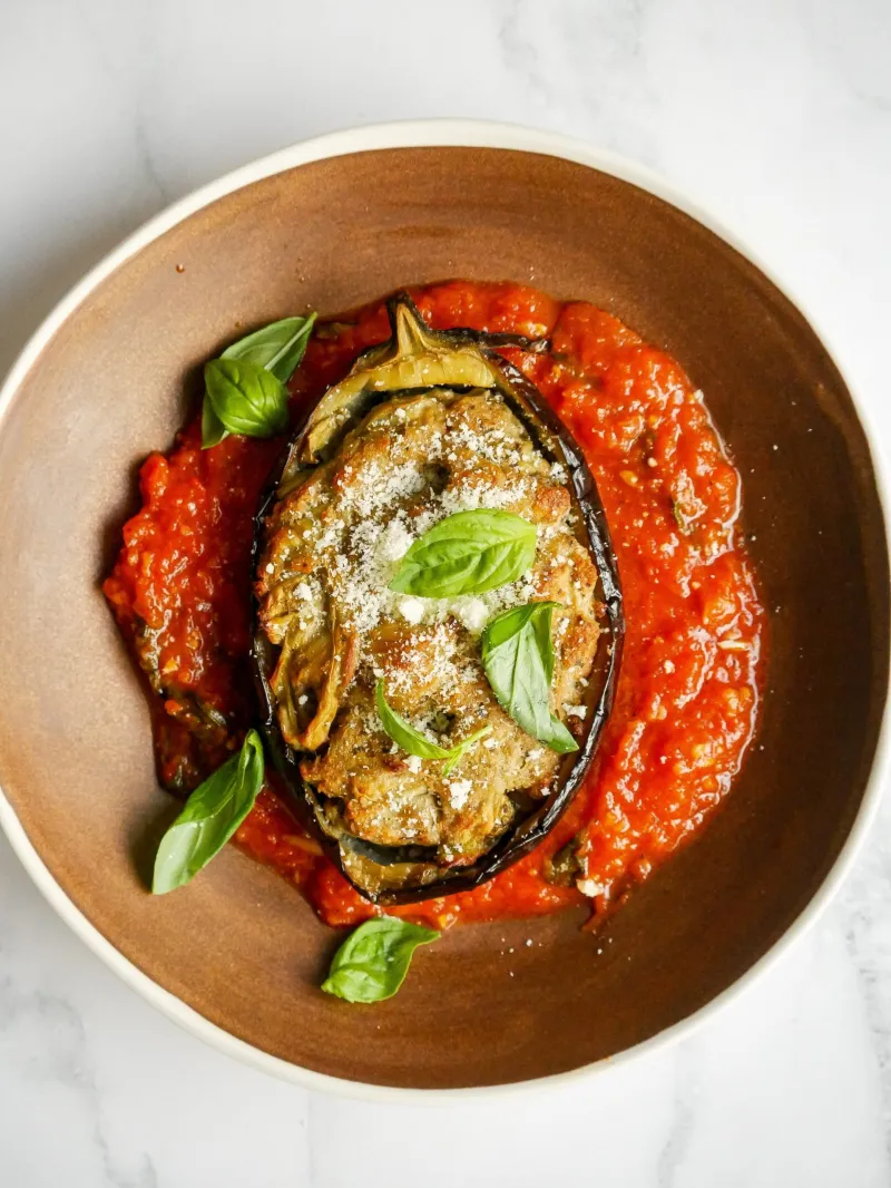 Mum's Stuffed Eggplants