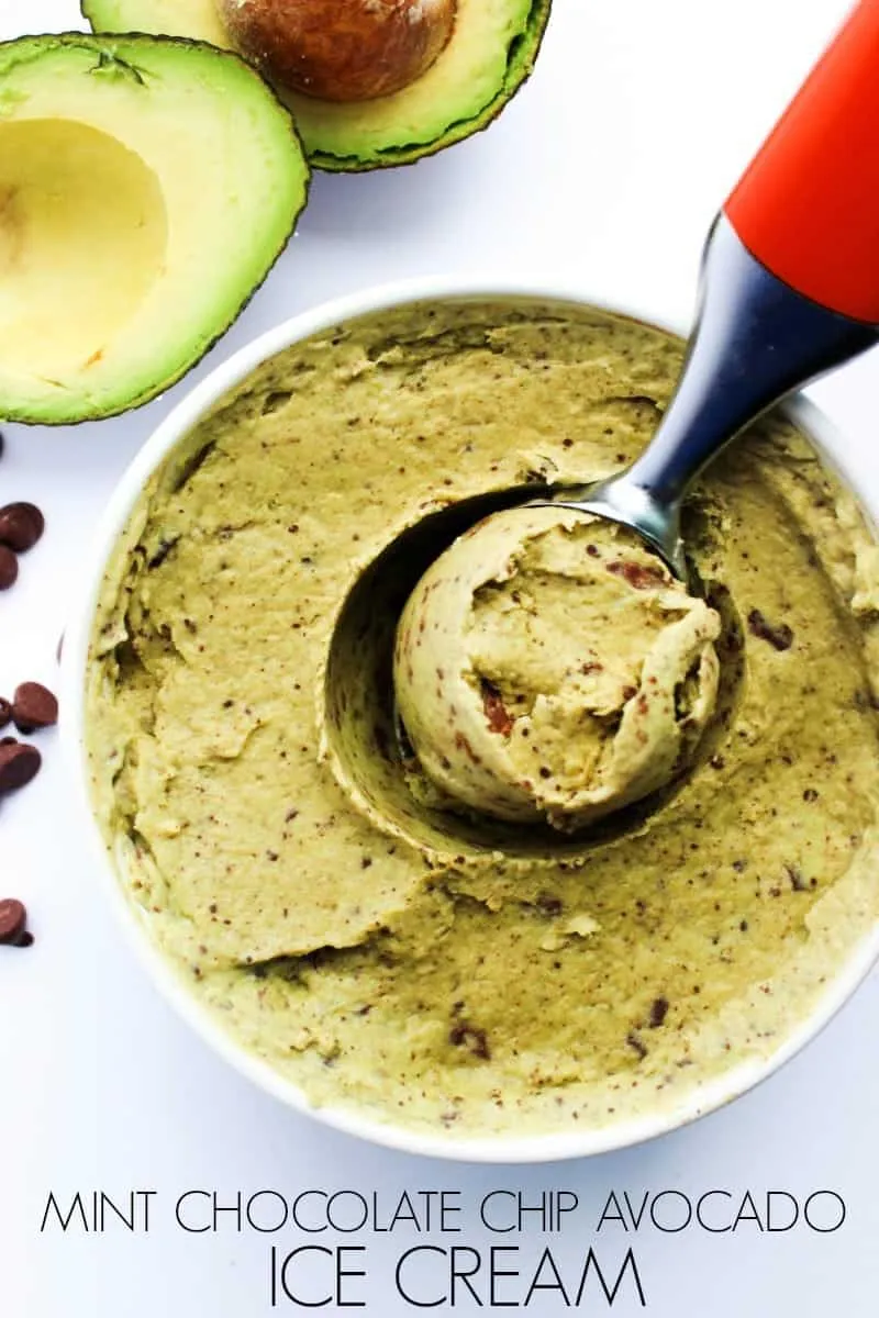 Mint Chocolate Chip Avocado Ice Cream