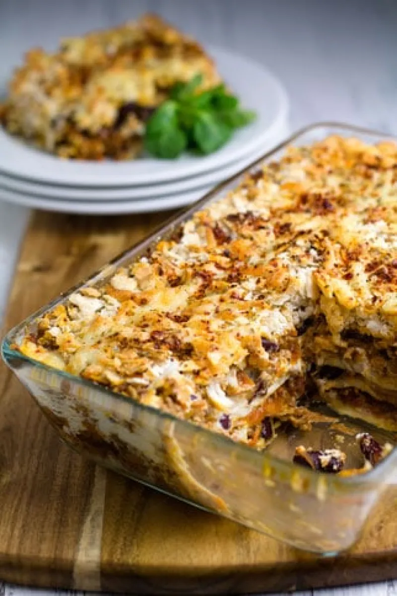 Spicy Mexican Tortilla Lasagne