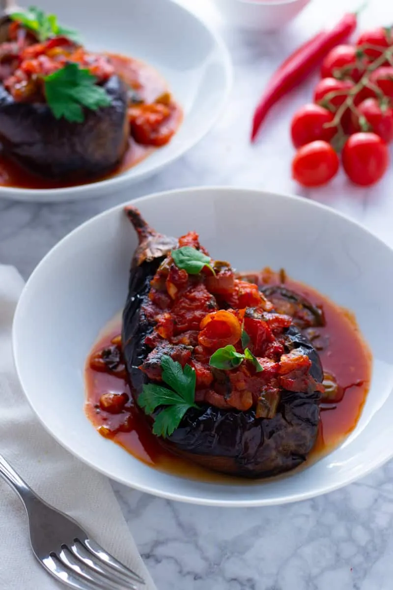 İmam bayıldı (Turkish Stuffed Eggplants)
