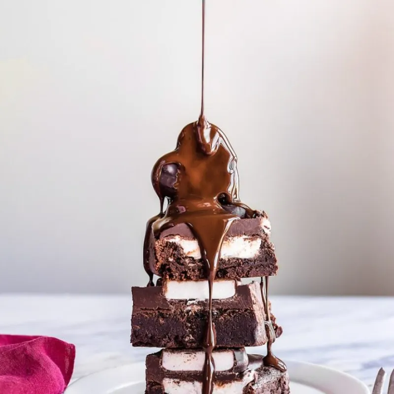 Peppermint Brownies for Two