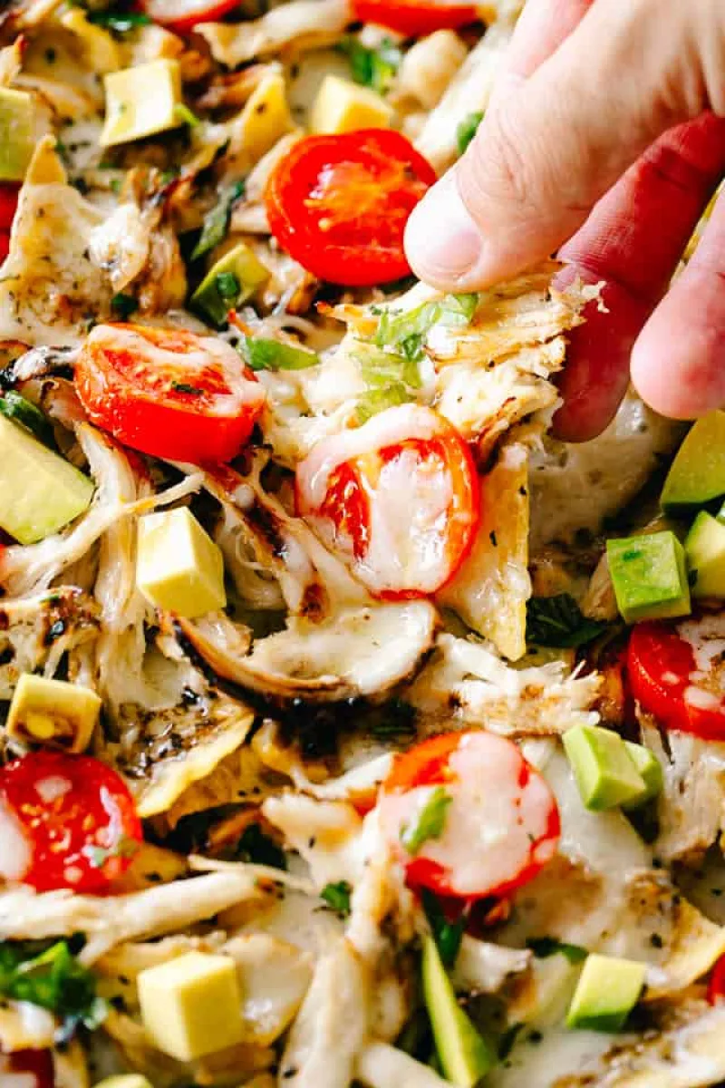 Caprese Chicken Nachos
