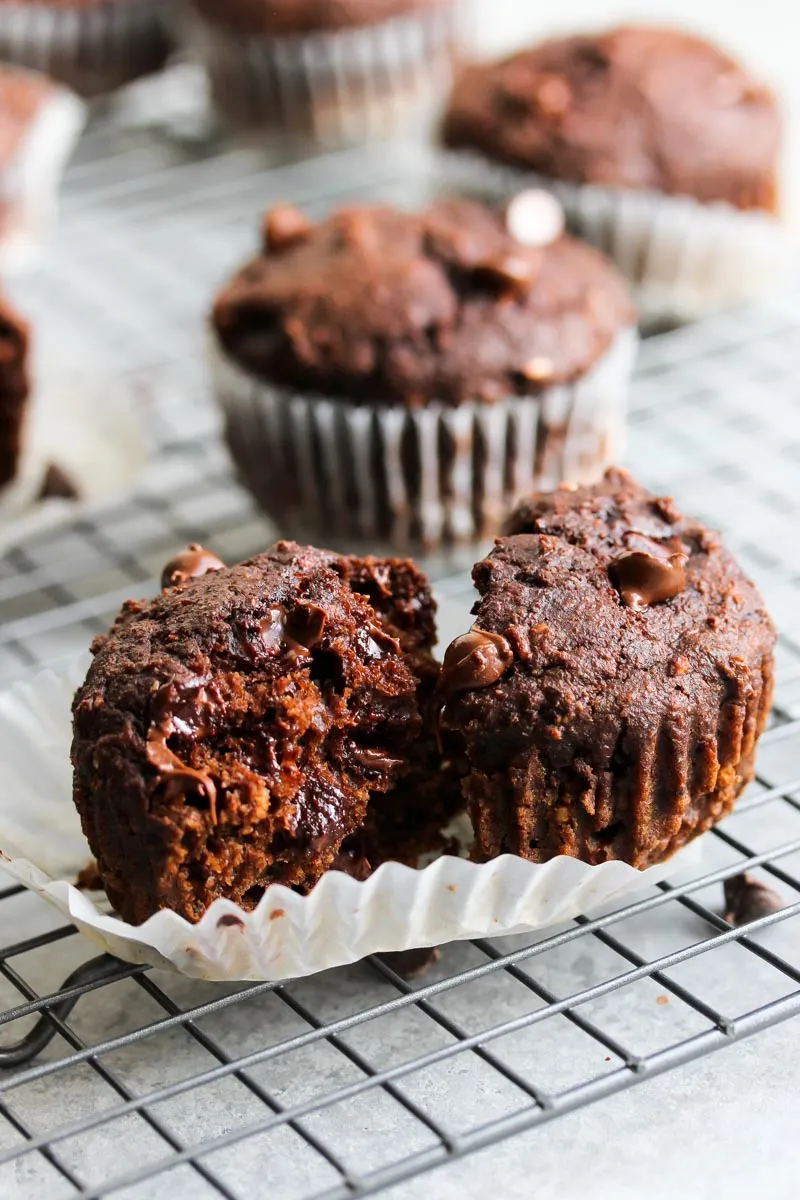 Double Chocolate Beet Muffins