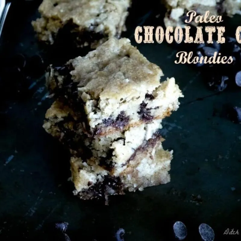 Paleo Chocolate Chip Blondies