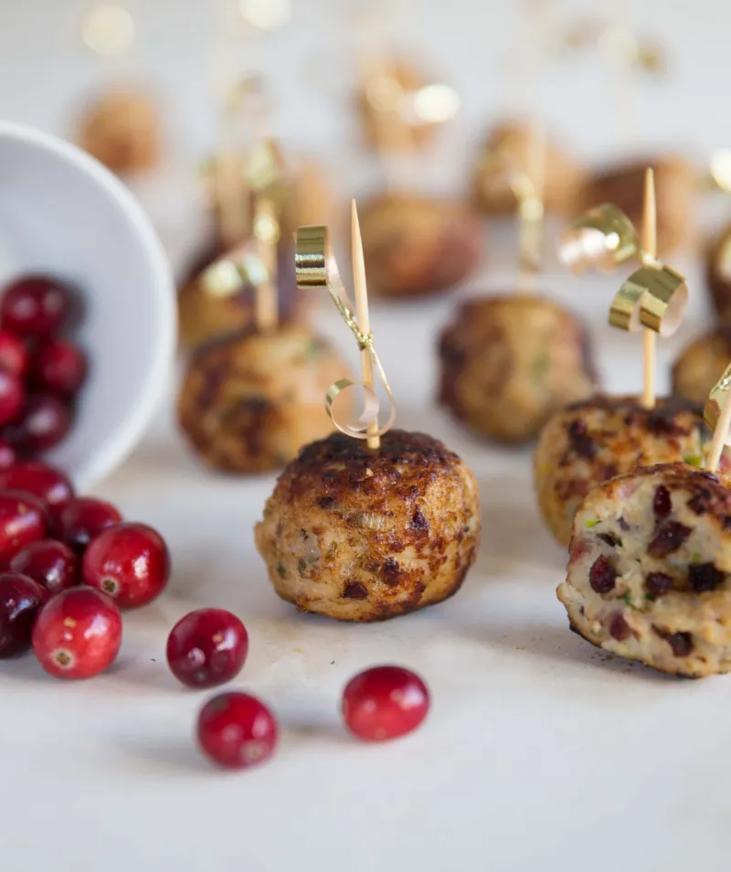 Sage and Cranberry Turkey Meatballs