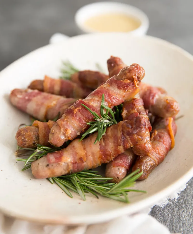 Pigs in Blankets with Honey Mustard Dip