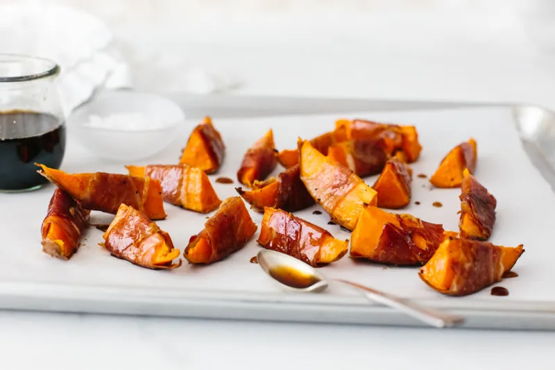 Prosciutto Wrapped Sweet Potatoes