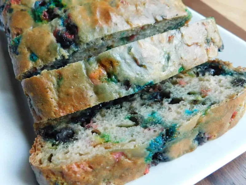Blueberry funfetti loaf