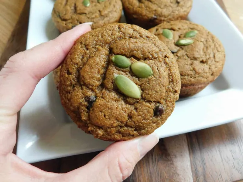 Kodiak cakes pumpkin spice chocolate chip muffins