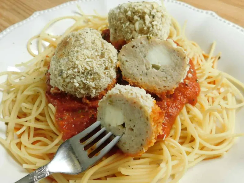 Chicken parmesan meatballs
