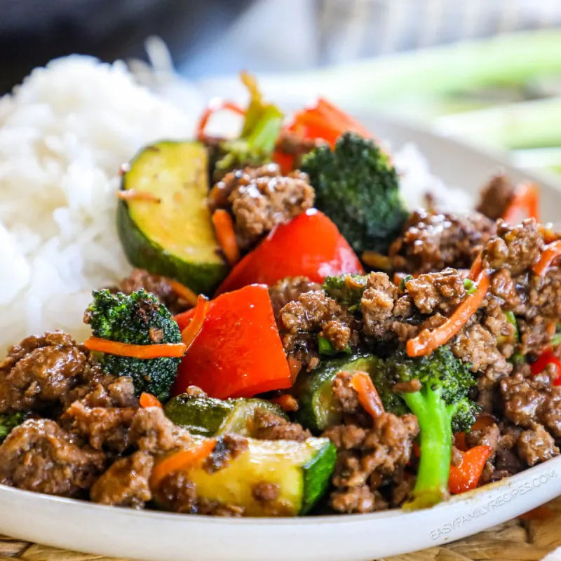 Ground Beef and Pepper Stir Fry