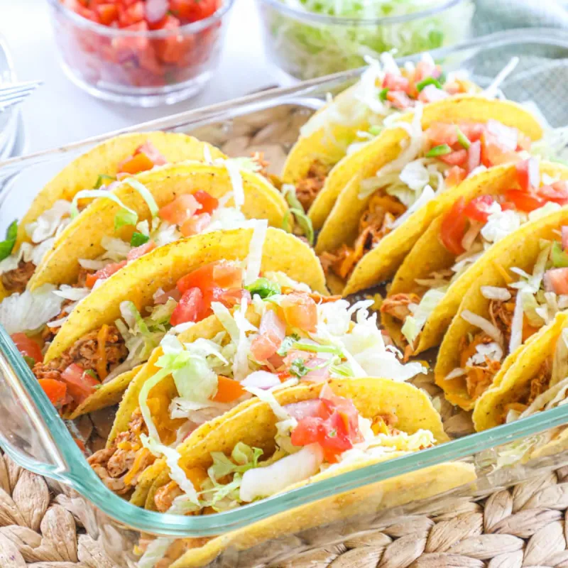 Baked Shredded Chicken Tacos