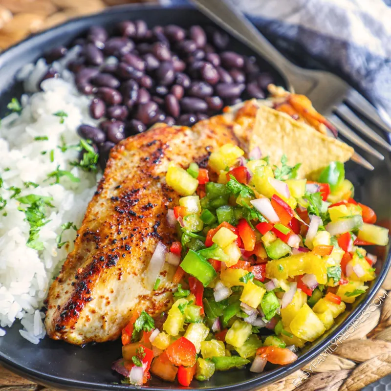 Southwest Pineapple Salsa Chicken