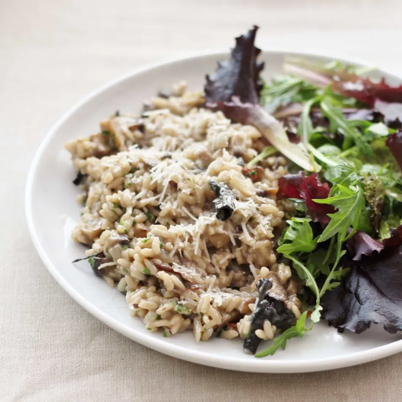 Simple Mushroom Risotto