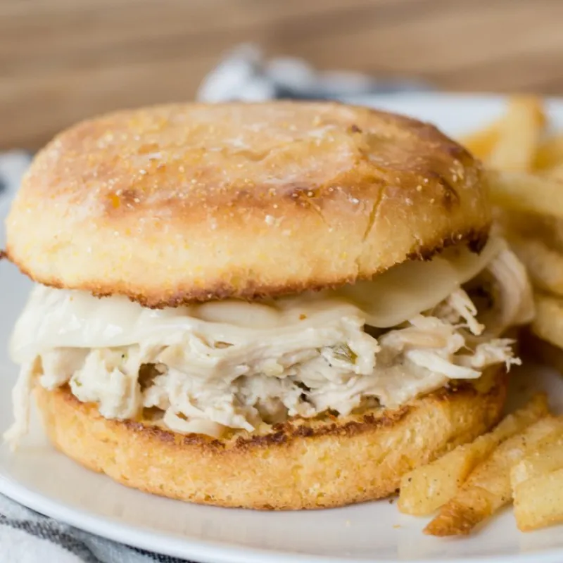Slow Cooker Cheesy Chicken Ranch Sandwiches