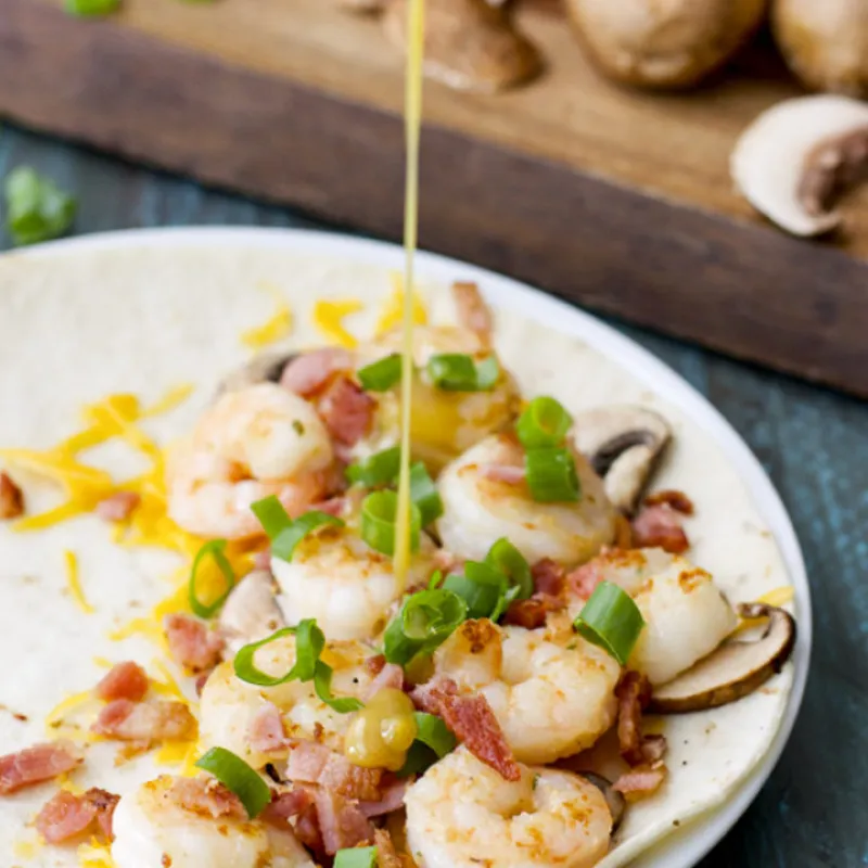 Bacon and Shrimp Quesadilla