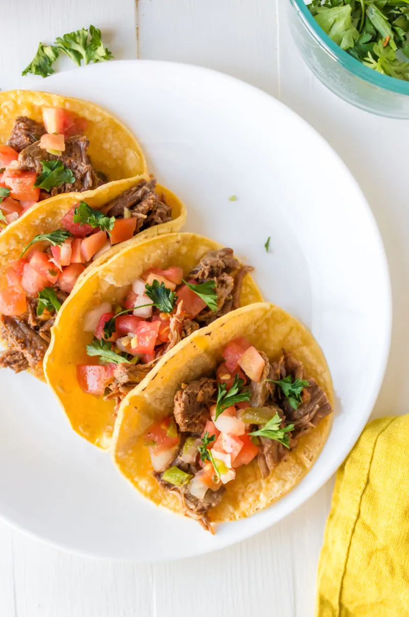 Instant Pot Shredded Beef Tacos