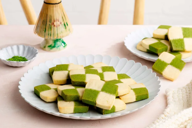 Matcha Checkerboard Cookies