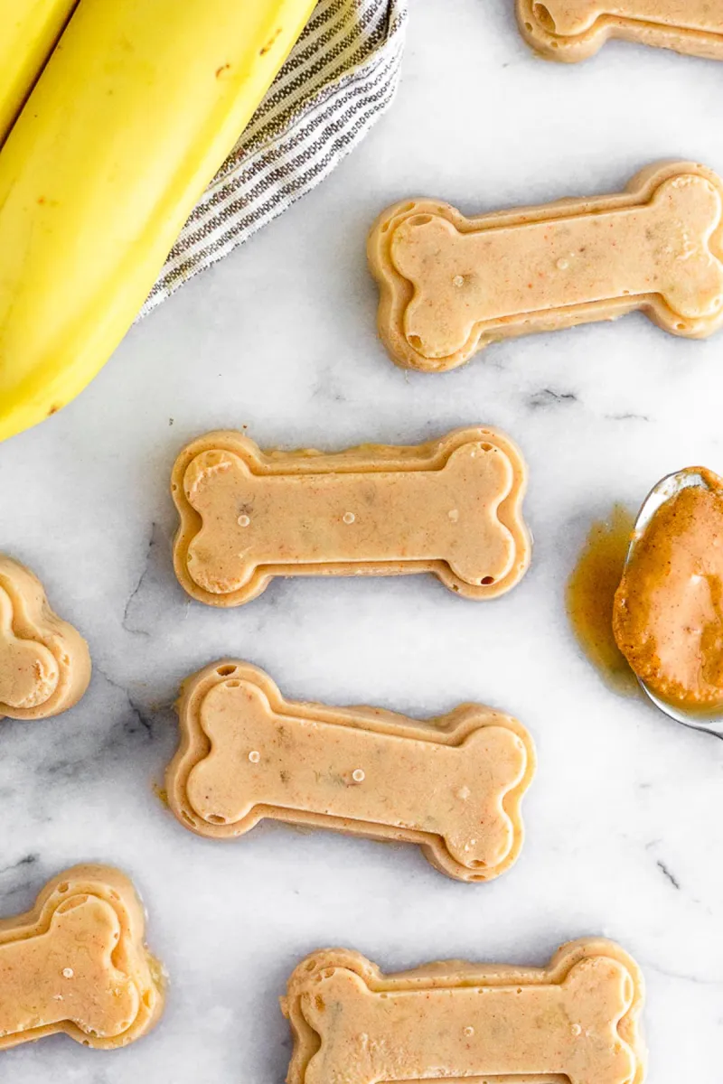 Peanut Butter Banana Dog Treats