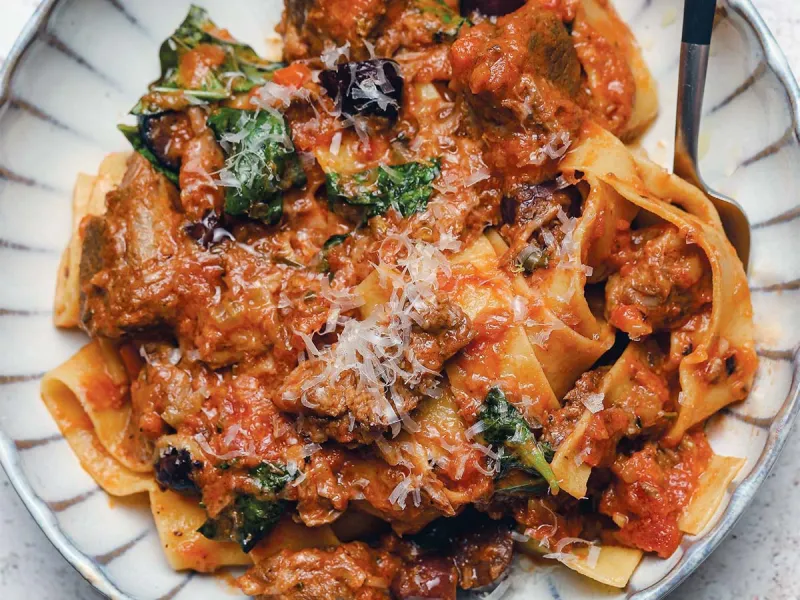 Melt In Your Mouth Slow Braised Lamb Ragu!