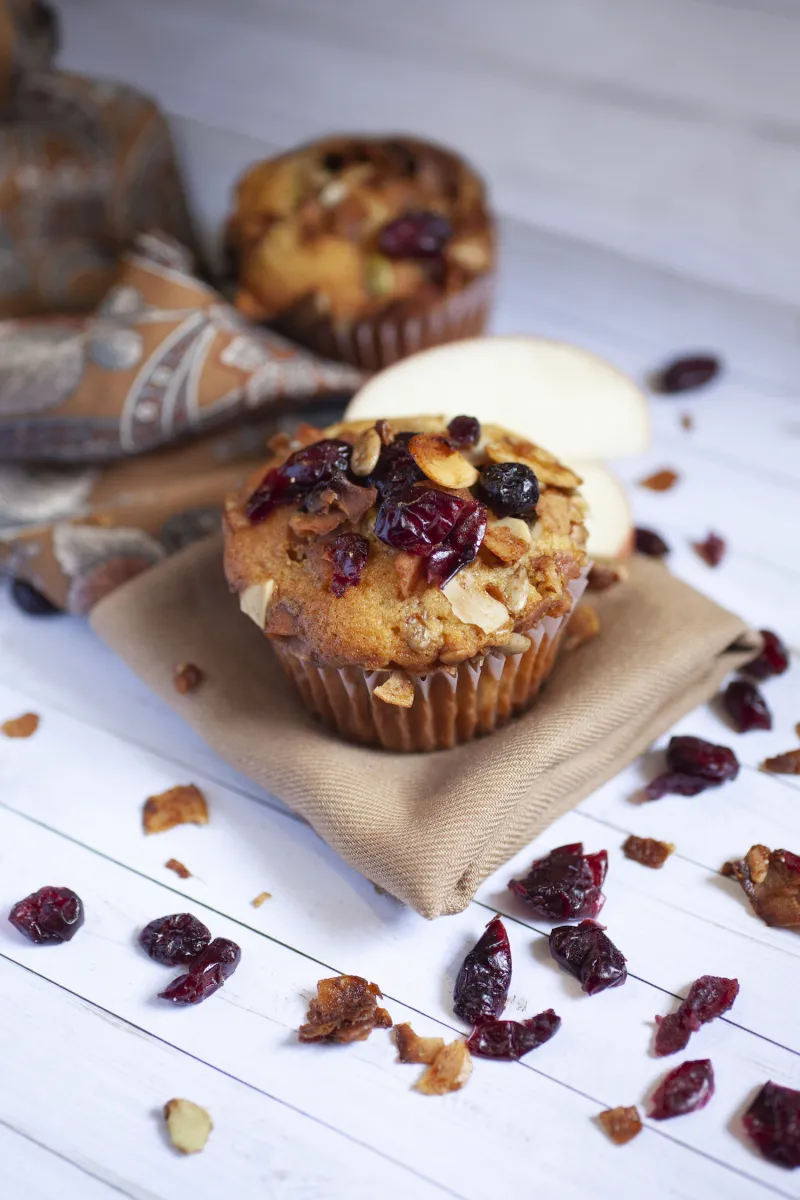 Apple Cranberry Muffins with Paleo-Style Granola