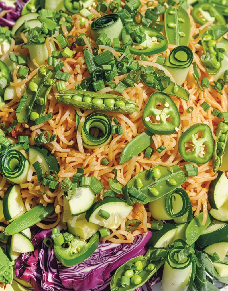 Rice Noodle & Cucumber Salad with Peanut Sauce