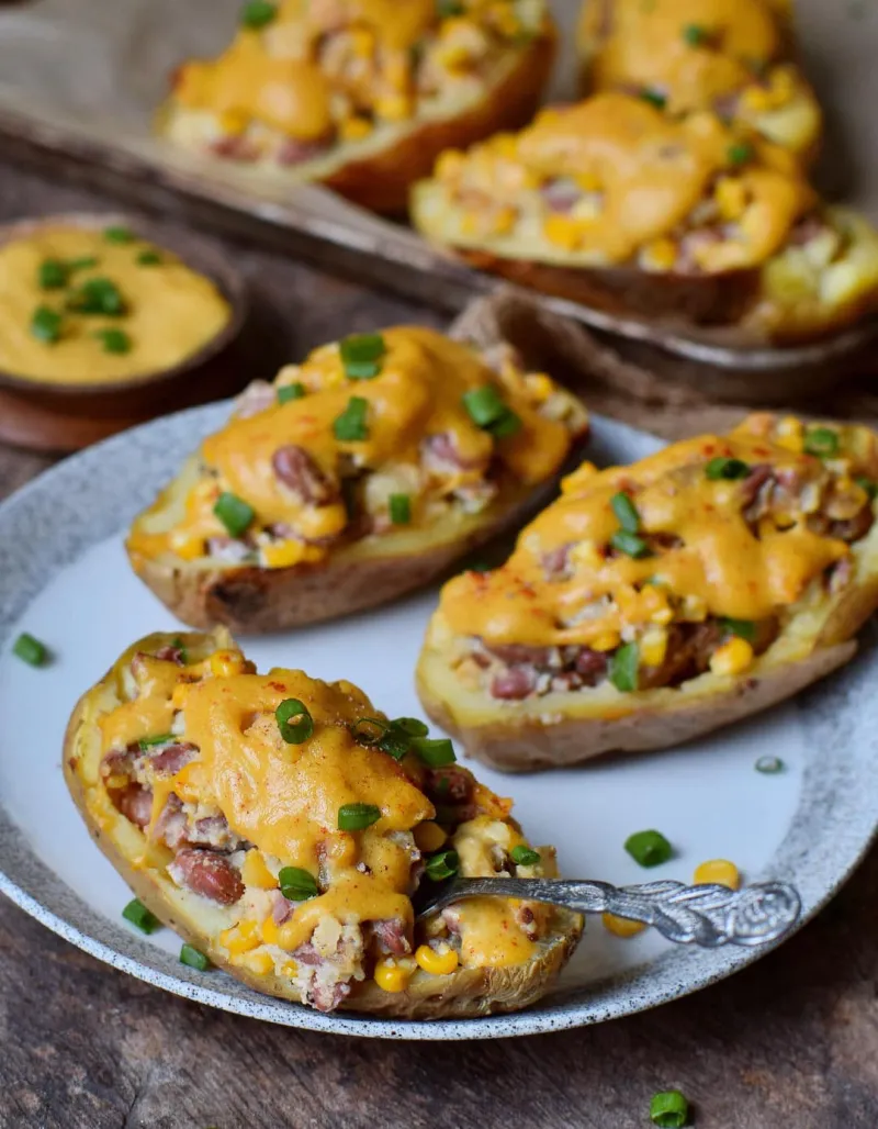 Healthy Stuffed Potato Skins
