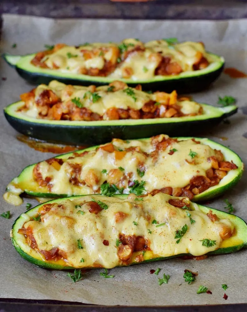 Vegan Stuffed Zucchini