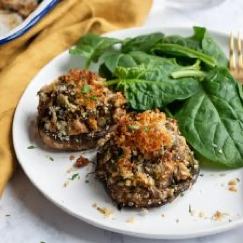 Vegetarian Stuffed Mushroom Caps