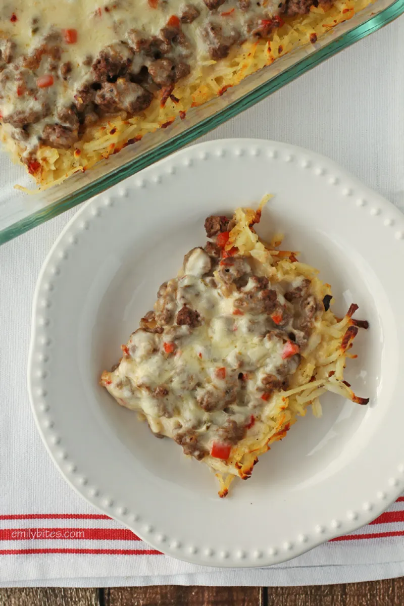 Cheesy Cajun Beef and Potato Bake