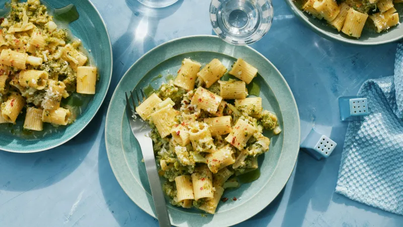 Smashed Broccoli Pasta