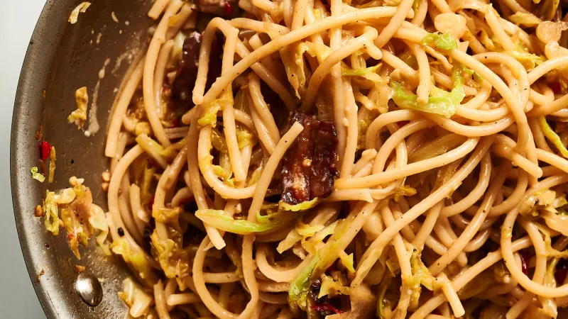 Spaghetti WithÂ Cabbage, Pancetta, and Calabrian Chile