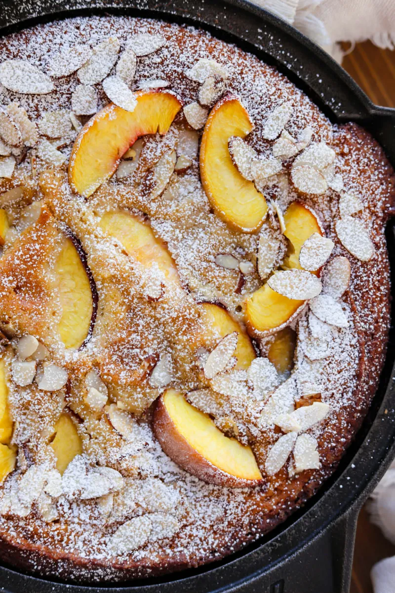 Goat Cheese Cake with Nectarines & Almonds