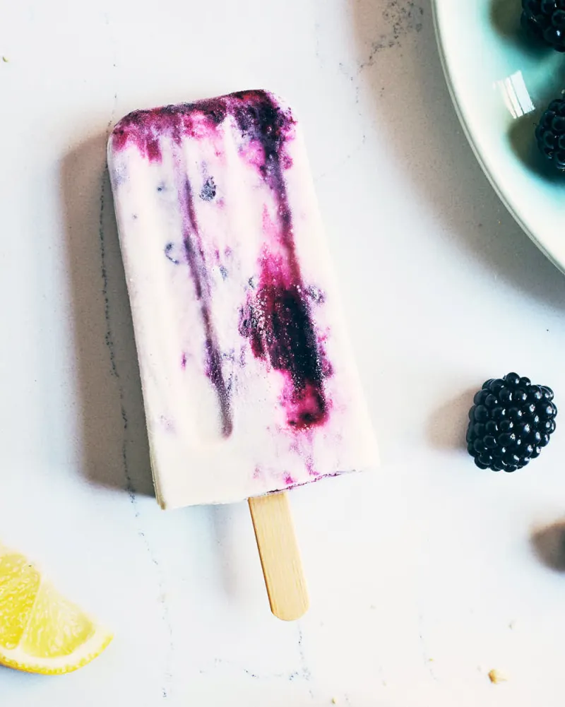 Blackberry Cheesecake Popsicles