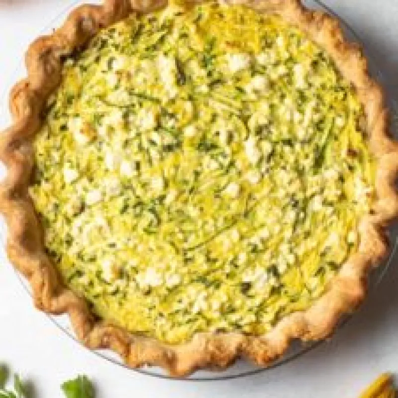 Zucchini Pie with Goat Cheese and Herbs
