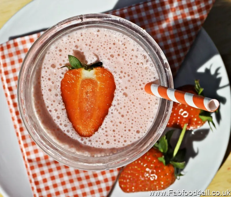 Strawberry and Coconut Milkshake